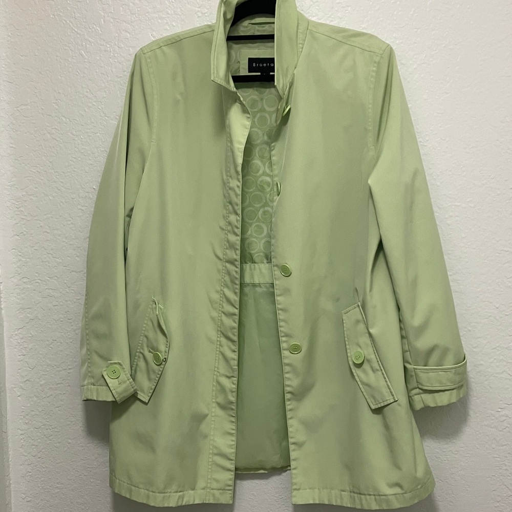 Braeton Lime Green Trench Coat